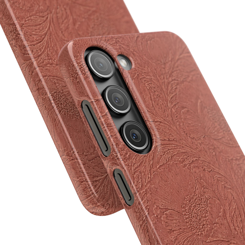 Embossed Floral Snap Case