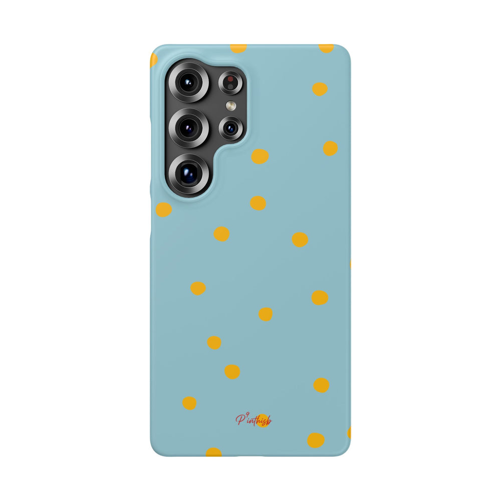 Blue & Yellow Polka Dot Snap Phone Case
