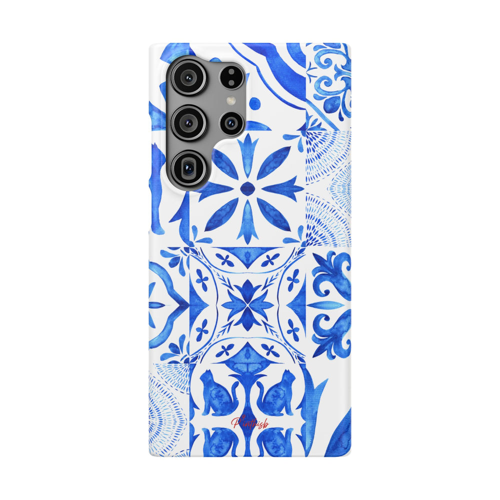 Blue Tile Pattern Snap Phone Case