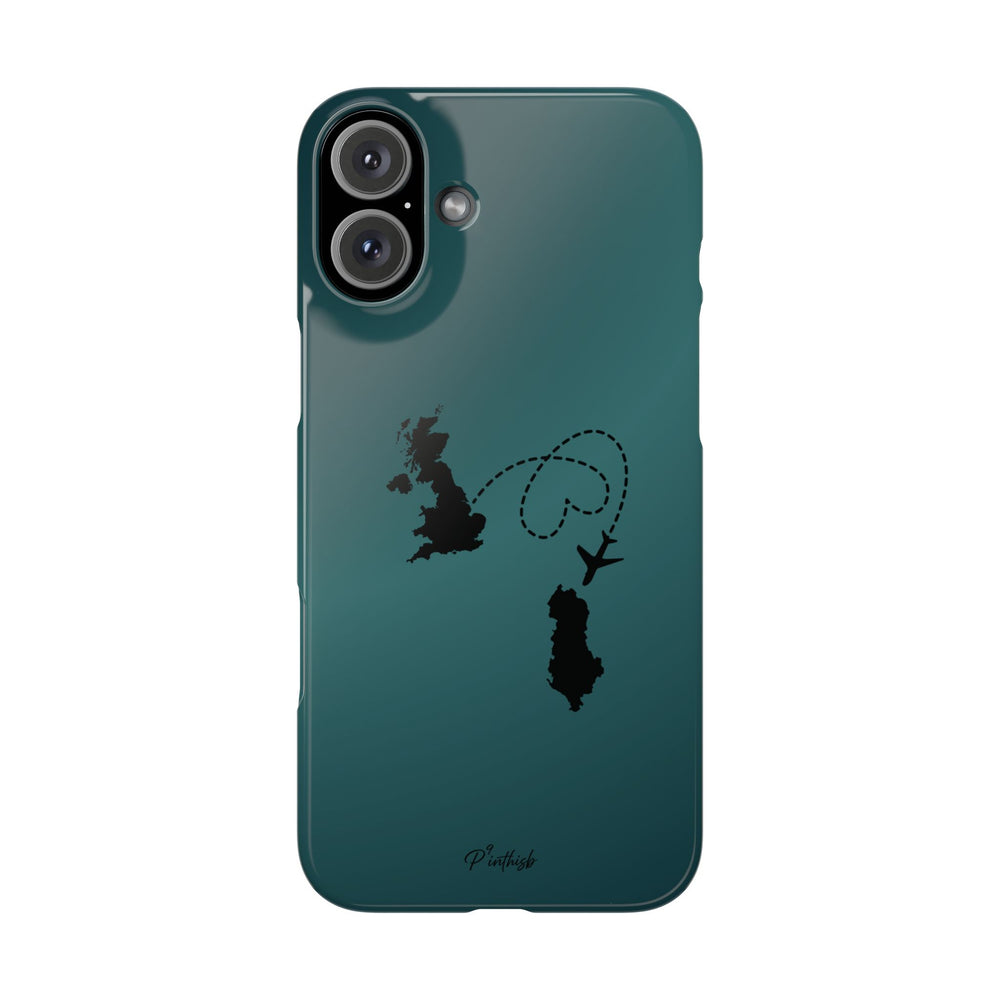 Copy of UK to Albania Pink Snap Phone Case
