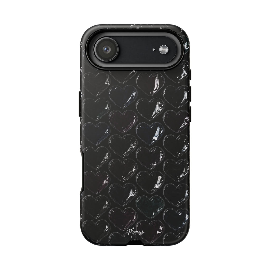 Black Pop Hearts Tough Case