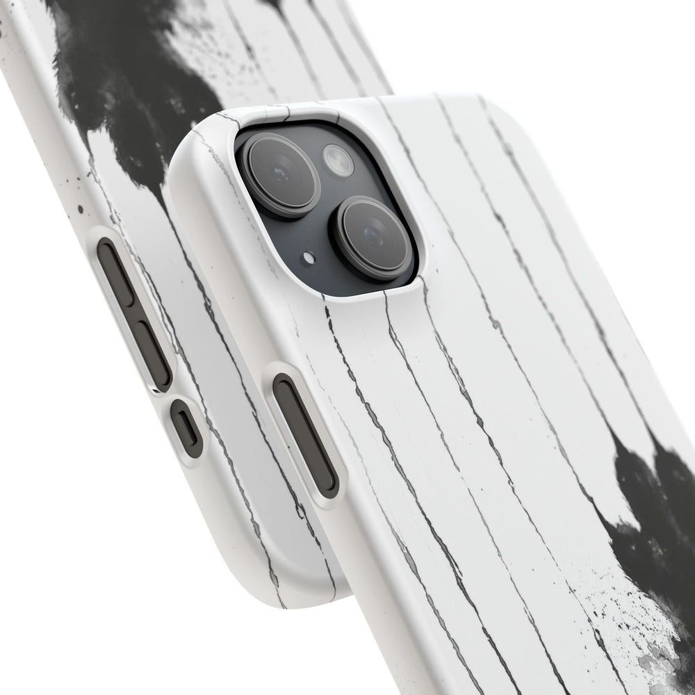 Black Ink Paw Print Snap Case