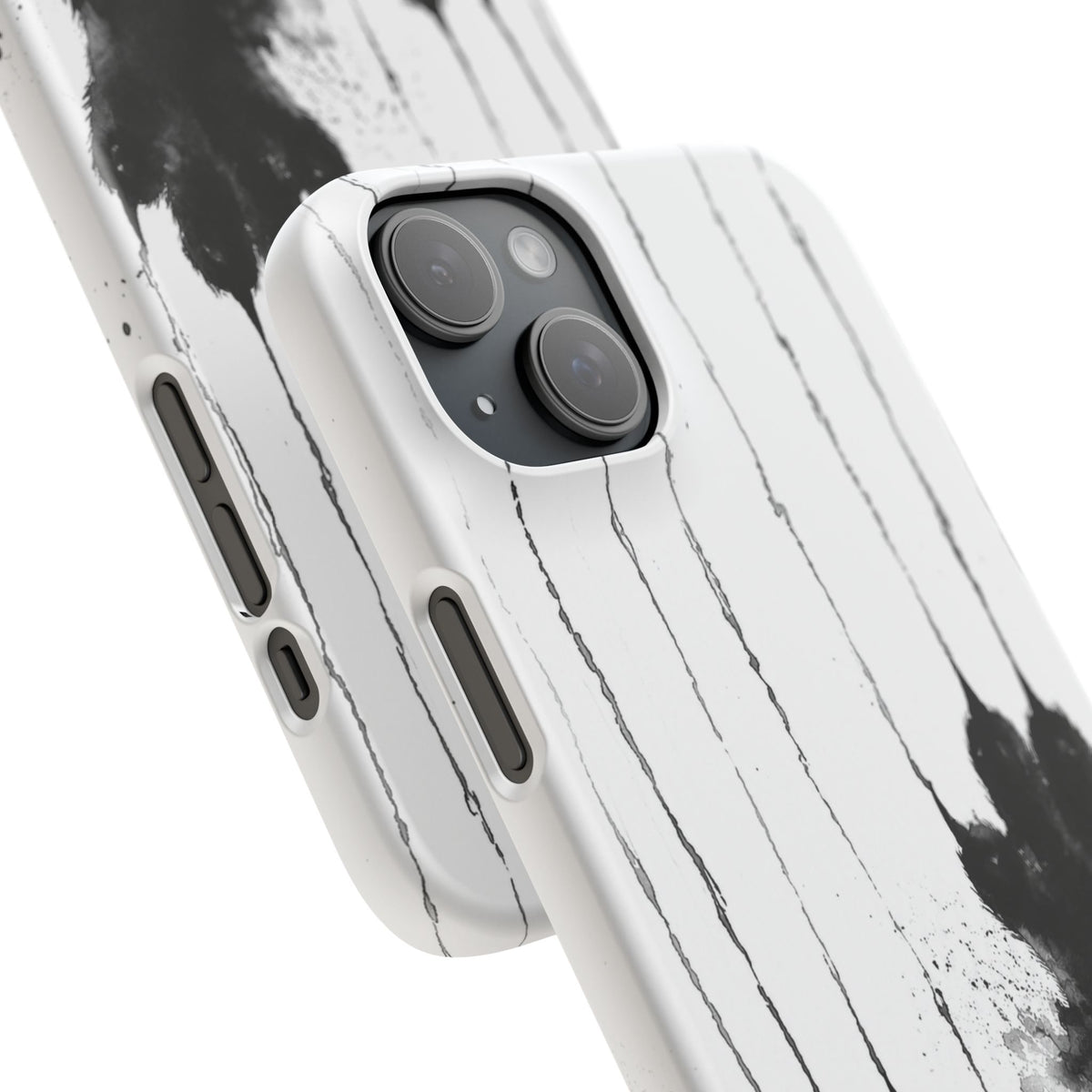 Black Ink Paw Print Snap Case