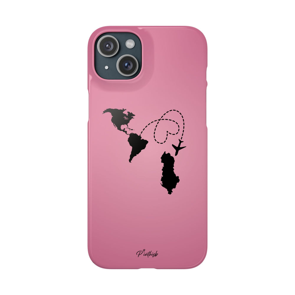 America to Albania Pink Snap Phone Case