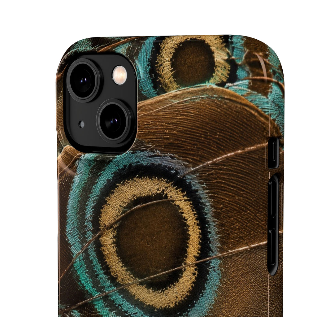 Peacock Feather Pattern Snap Case