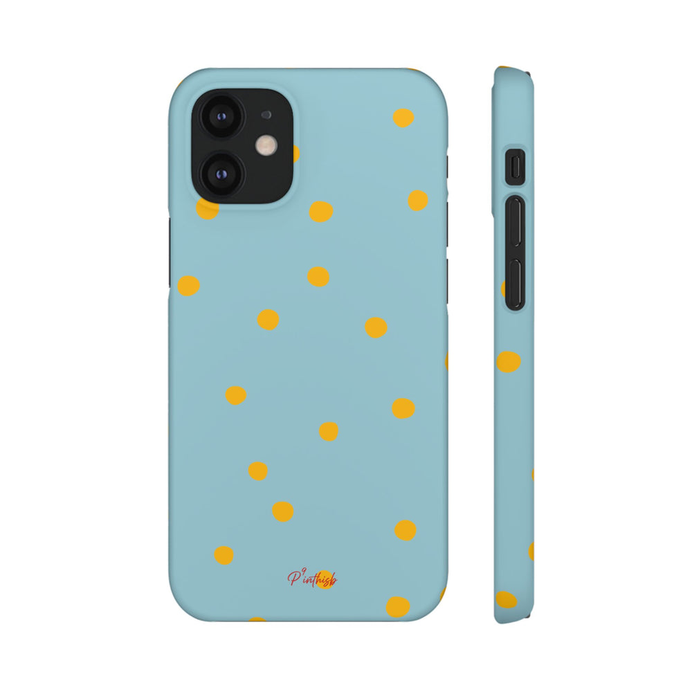Blue & Yellow Polka Dot Snap Phone Case