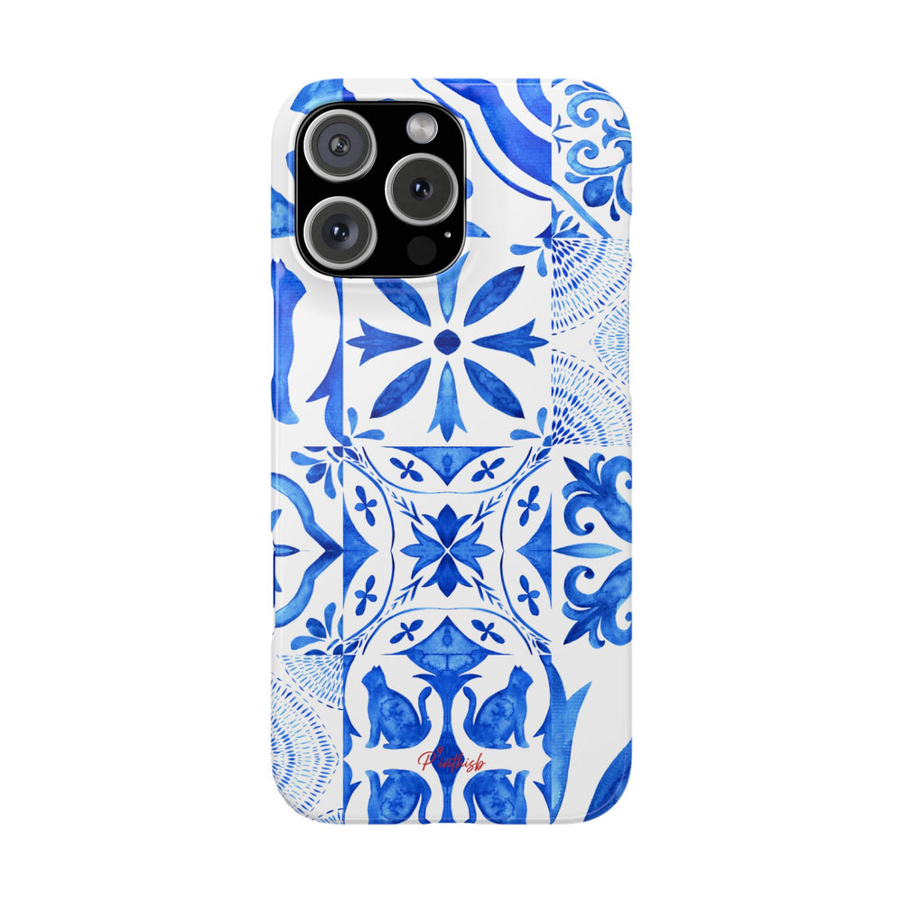 Blue Tile Pattern Snap Phone Case