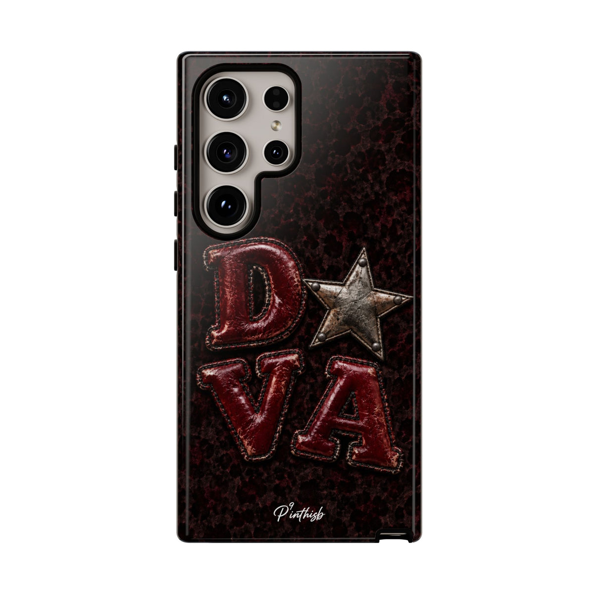 Geometric Blue Diamond Tough Phone Case