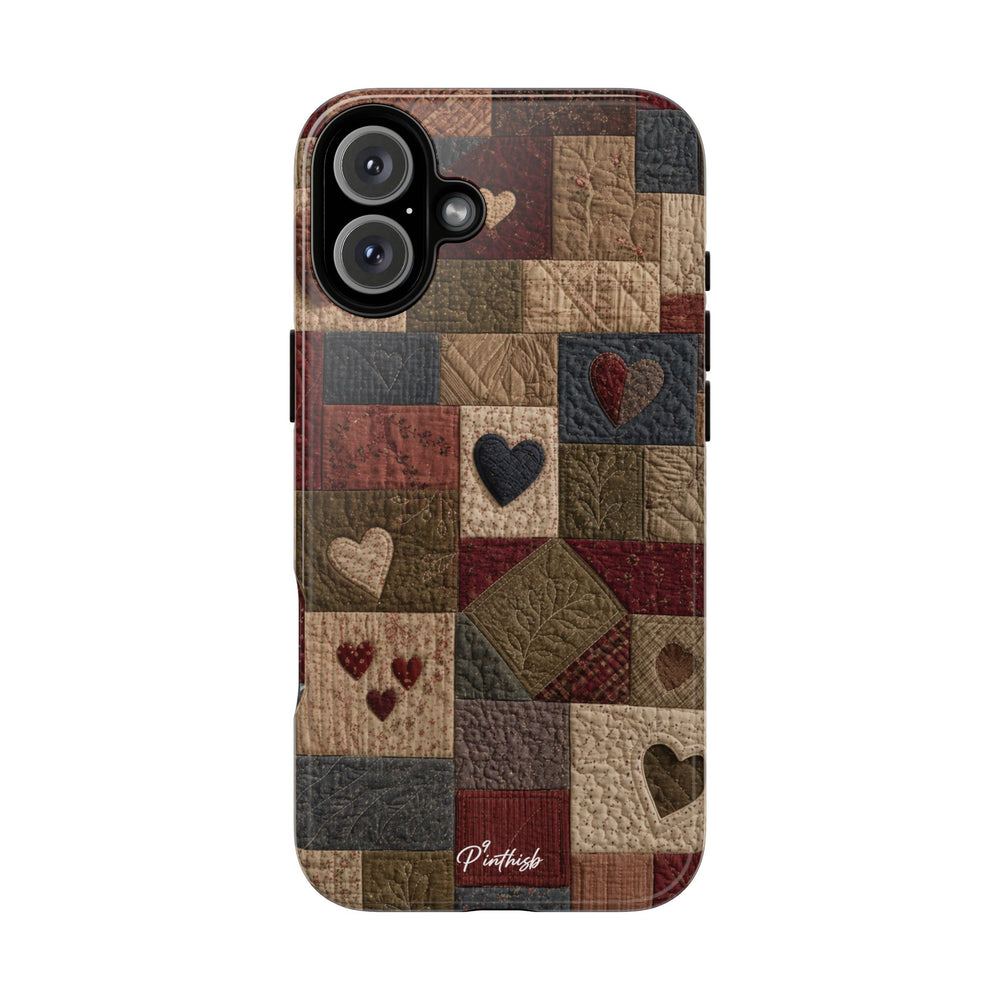 Patchwork Hearts Phone Case