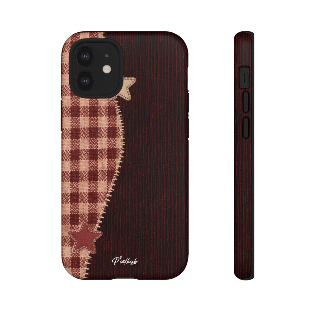 Rustic Plaid Stars Phone Case
