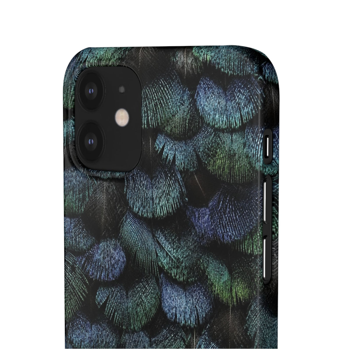 Iridescent Feather Snap Case