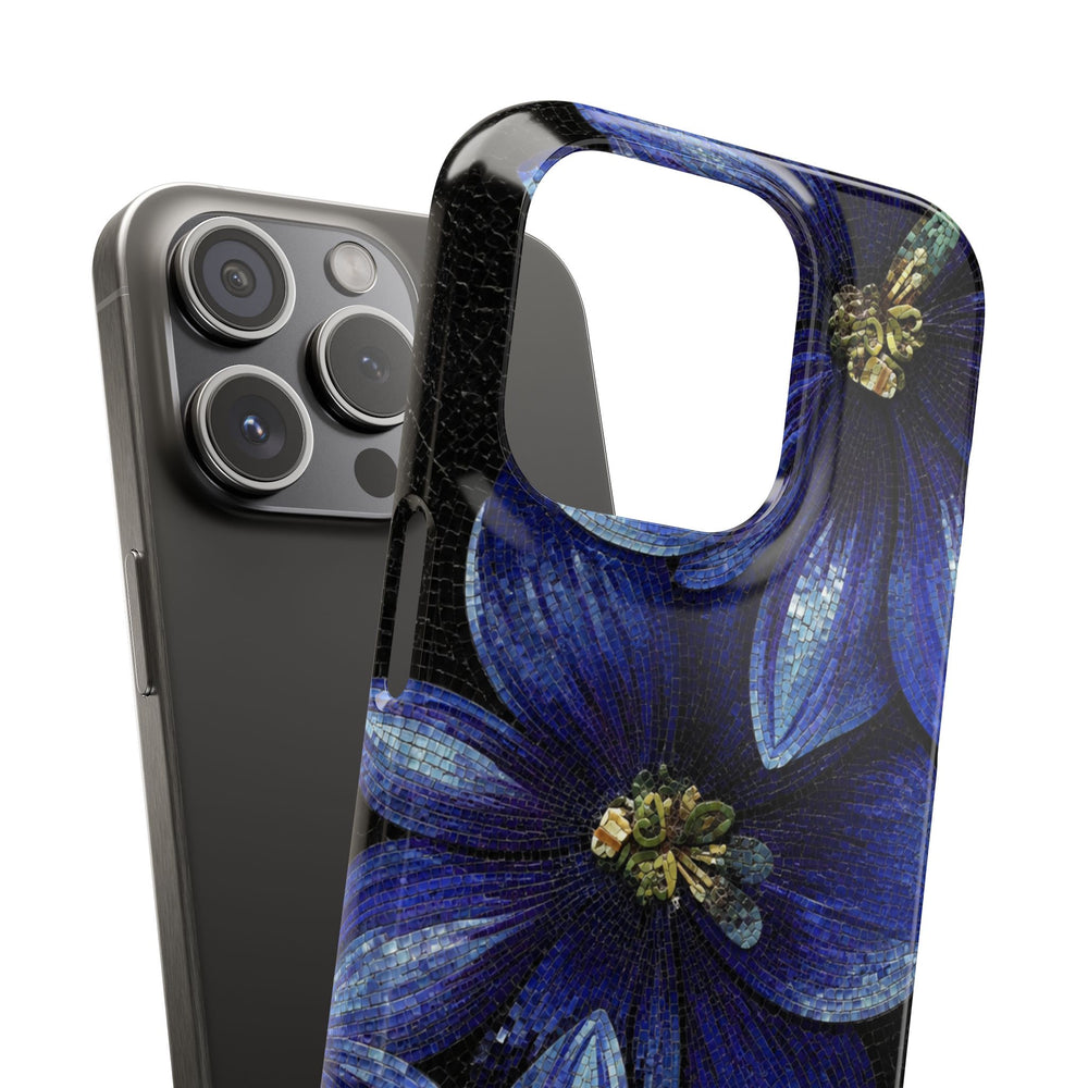 Blue Floral Snap Case