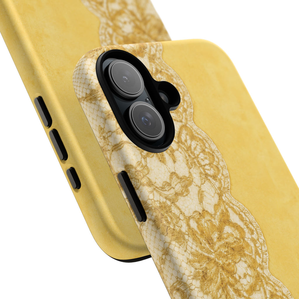 Yellow Vintage Lace Tough Case