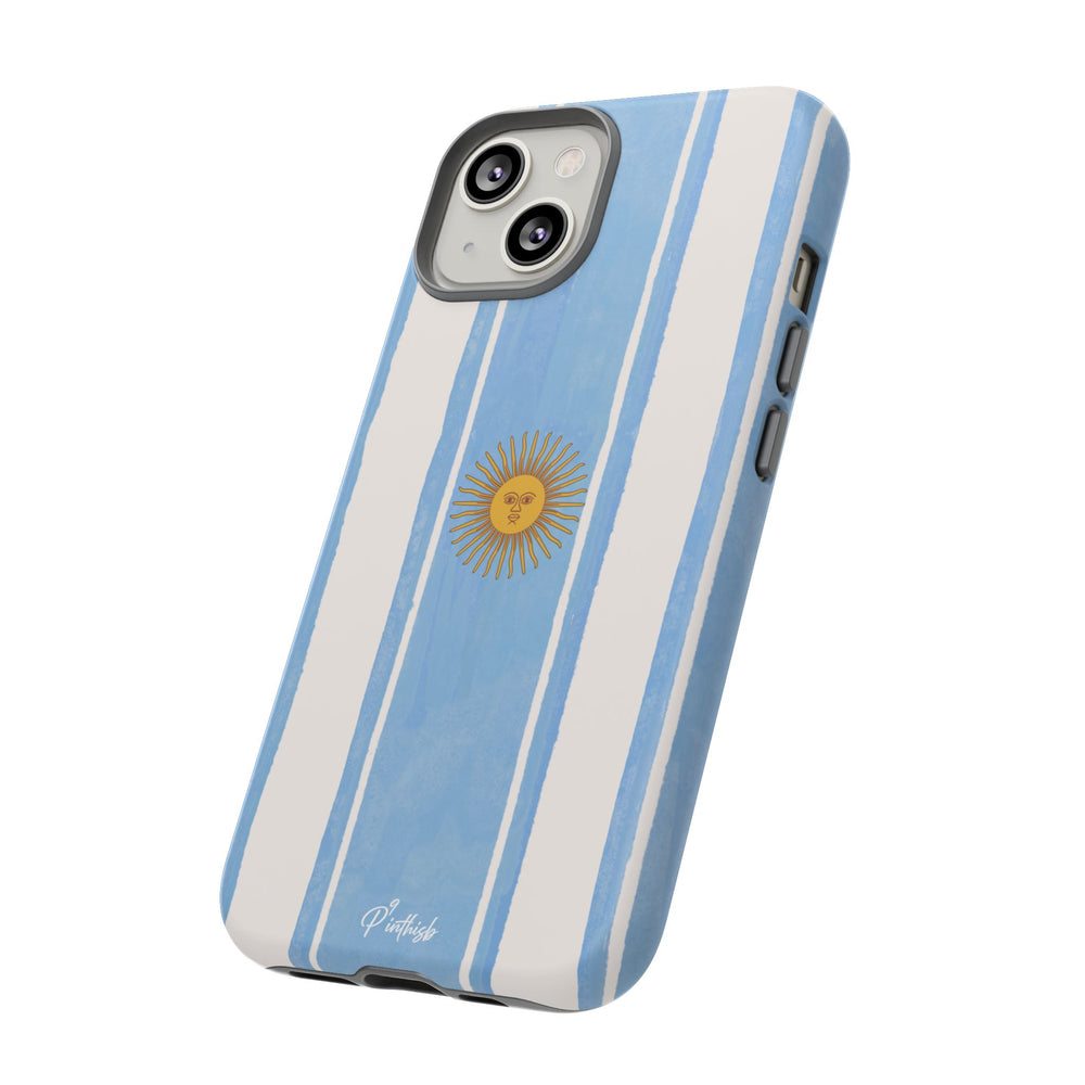 Argentina Flag Tough Phone Case – Blue White Striped Sun Protector
