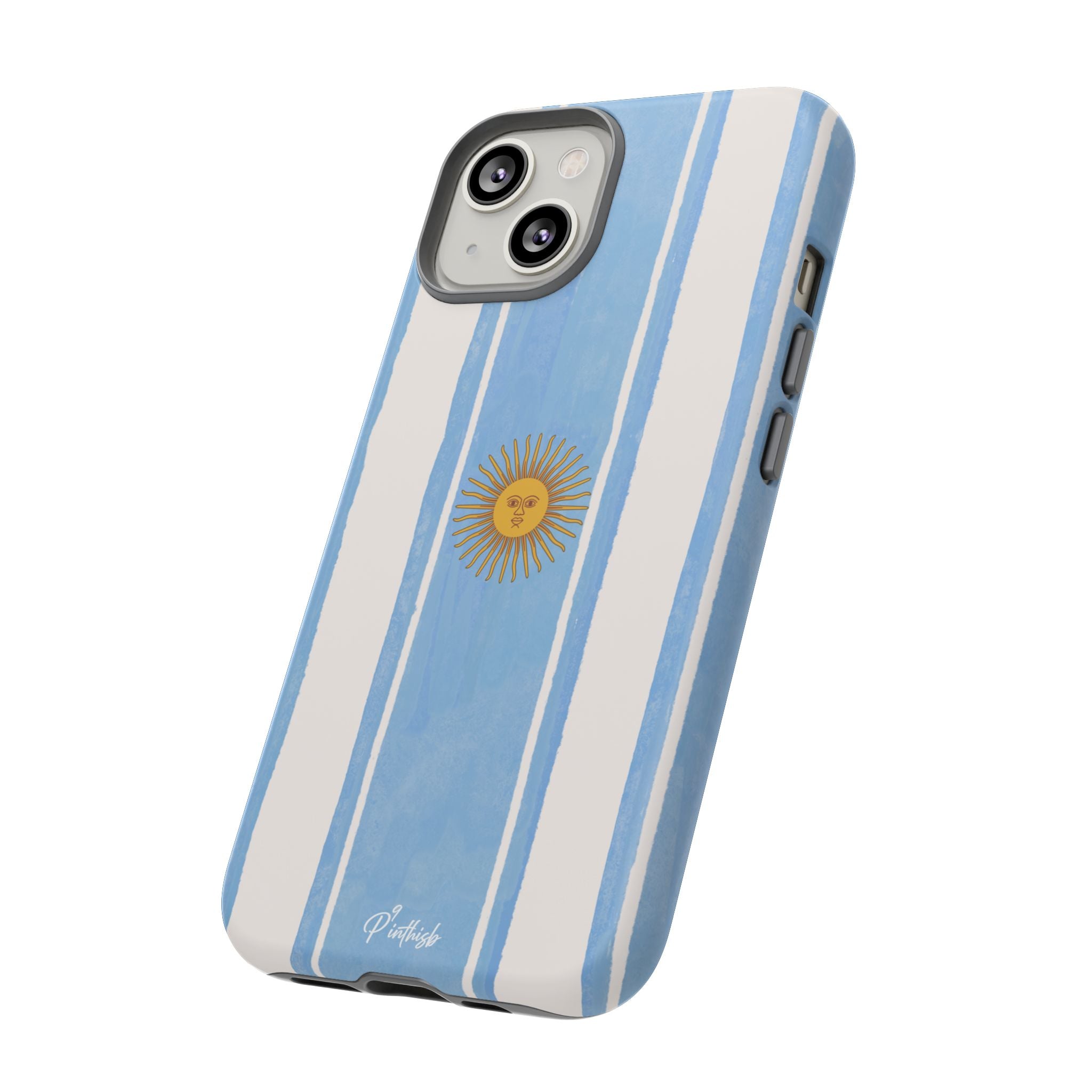 Argentina Flag Tough Phone Case – Blue White Striped Sun Protector