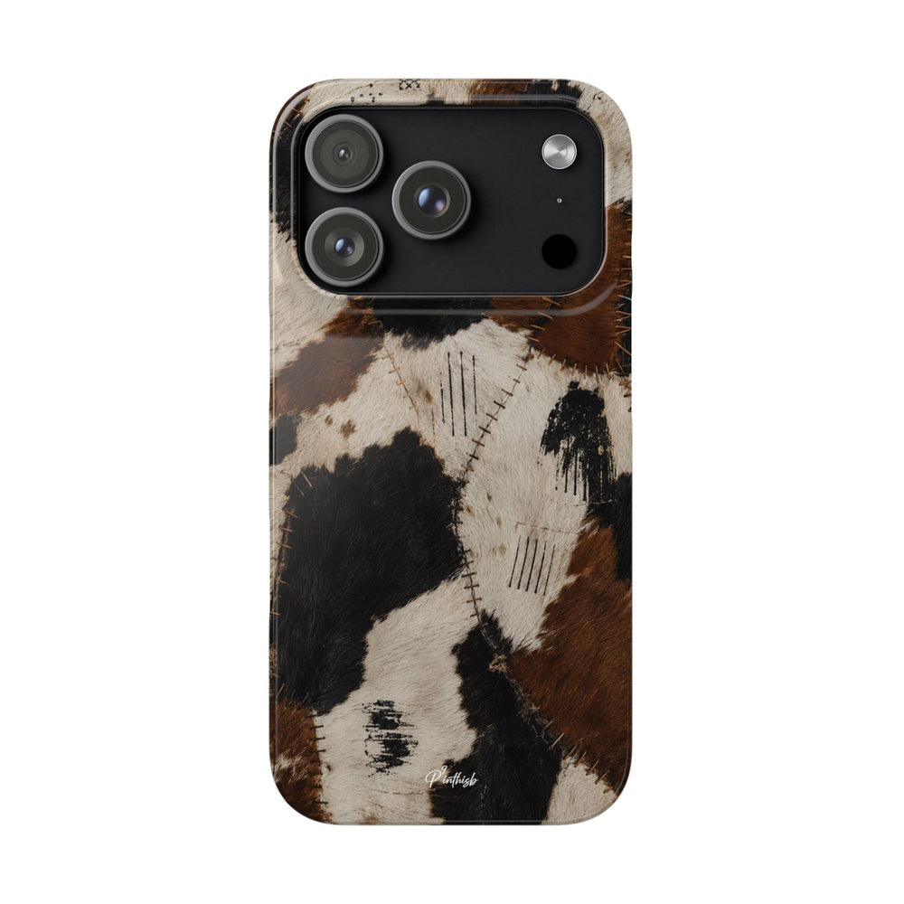 Brown & Black Animal Print Snap Case