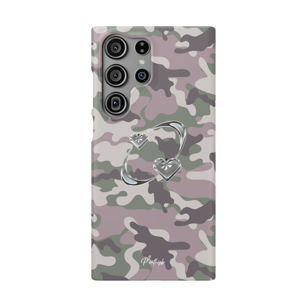 Camouflage Heart Snap Phone Case