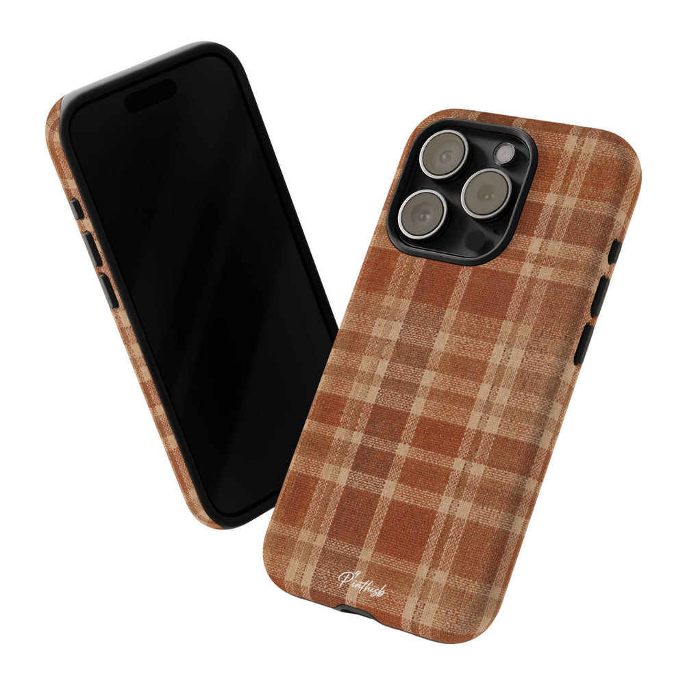Rustic Brown Cozy Plaid Tough Case