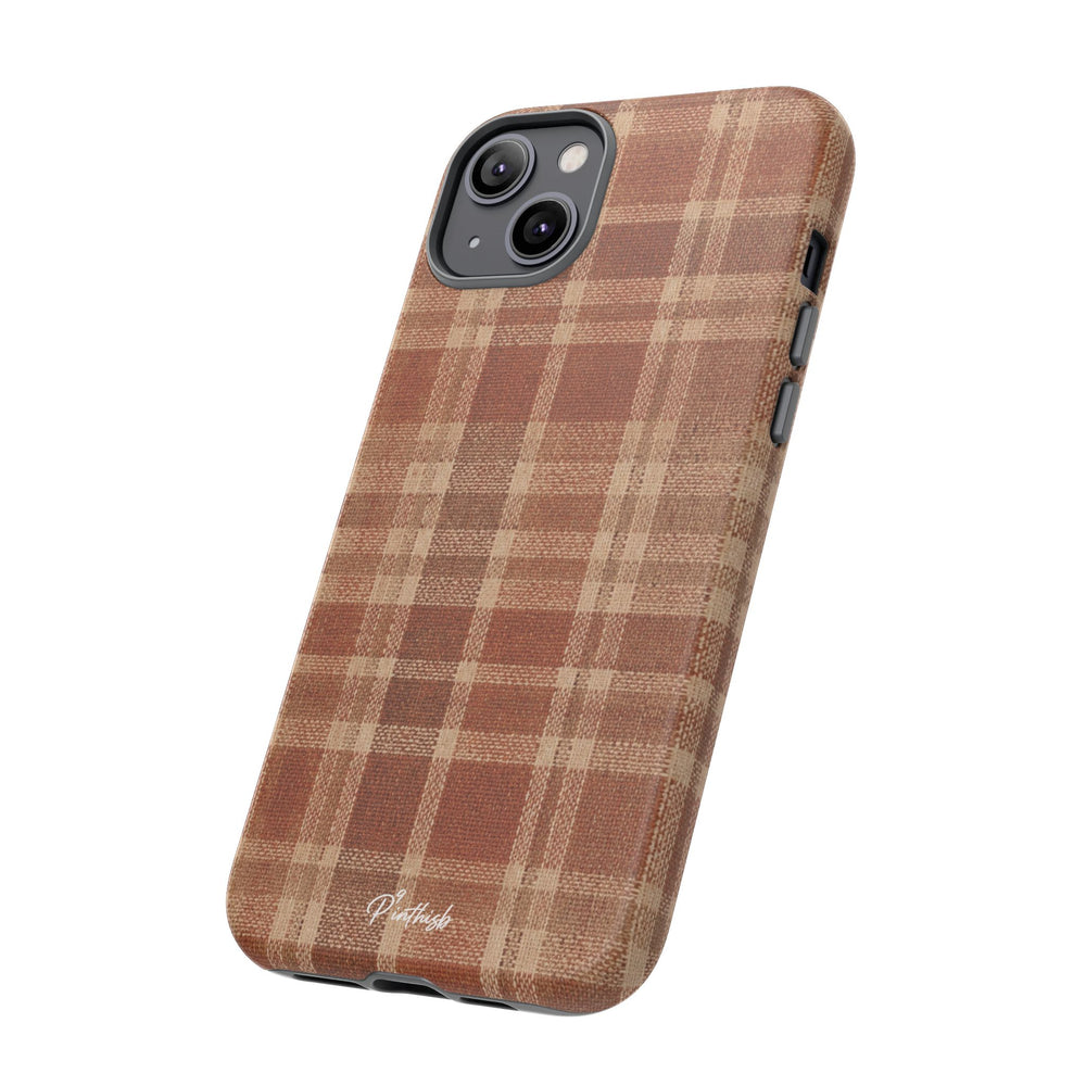 Rustic Brown Cozy Plaid Tough Case