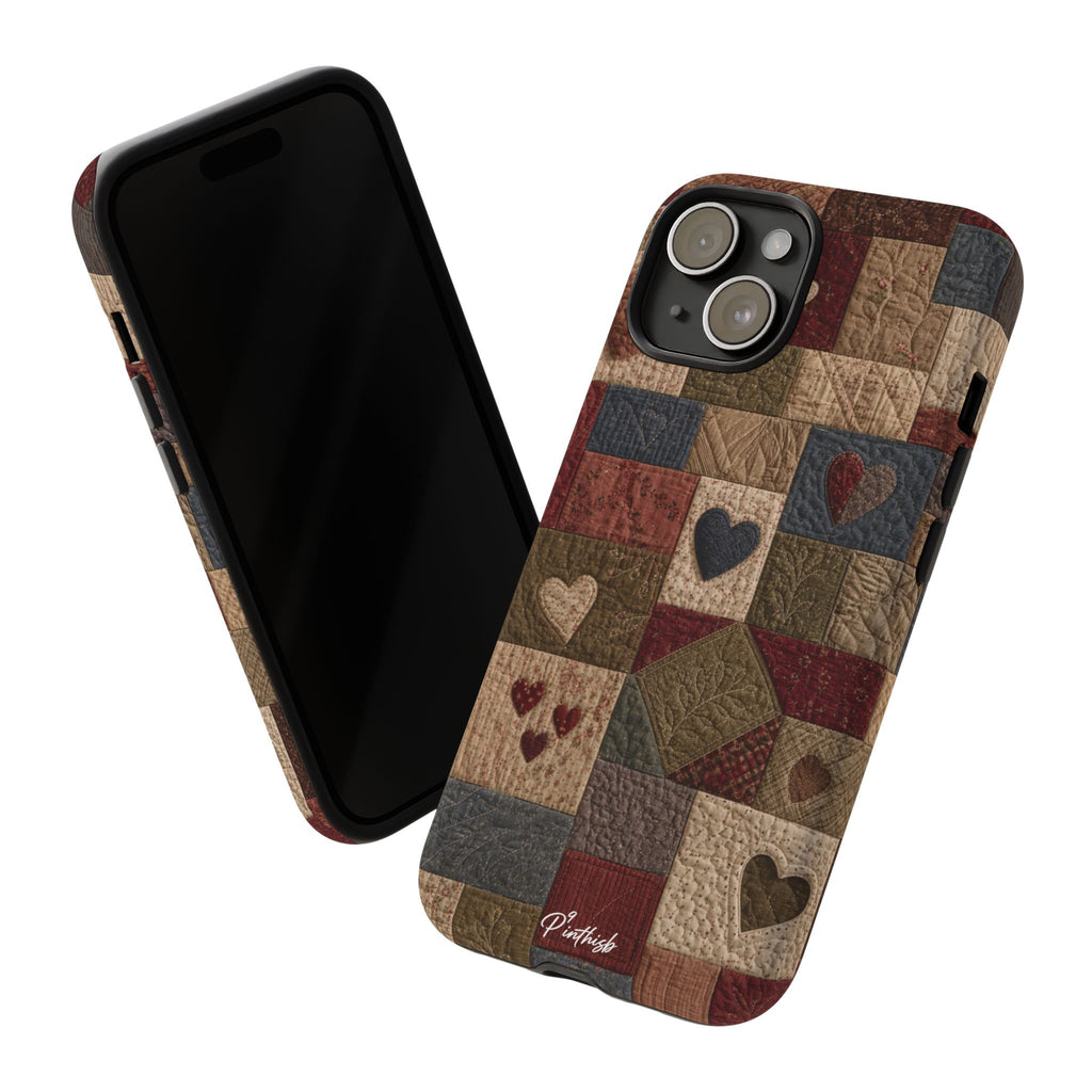 Patchwork Hearts Phone Case