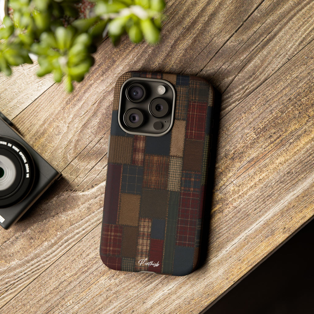 Plaid Patchwork Tough Phone Case