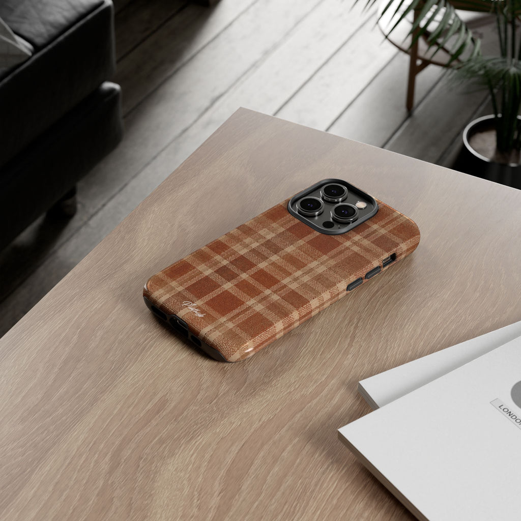 Rustic Brown Cozy Plaid Tough Case