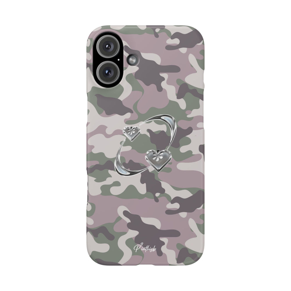 Camouflage Heart Snap Phone Case