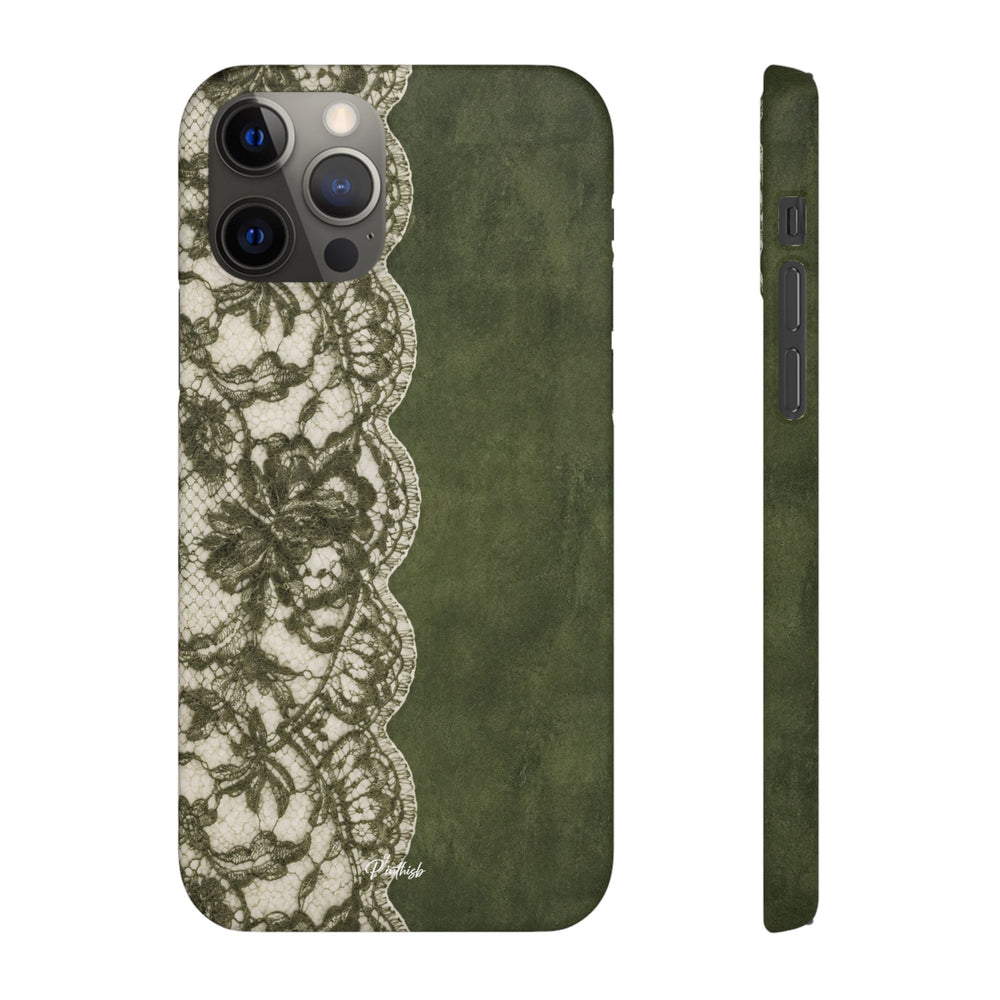 Olive Lace Snap Case
