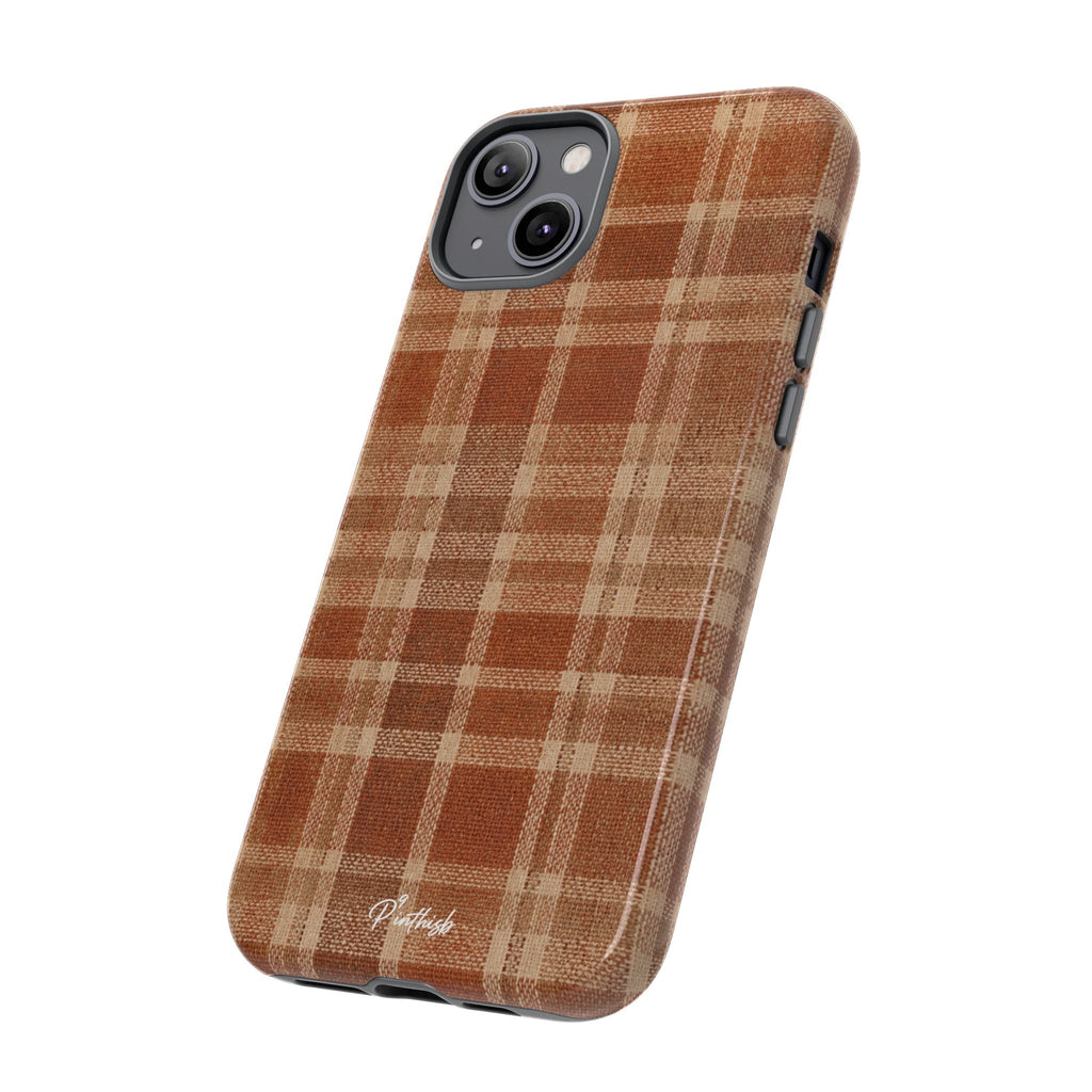 Rustic Brown Cozy Plaid Tough Case