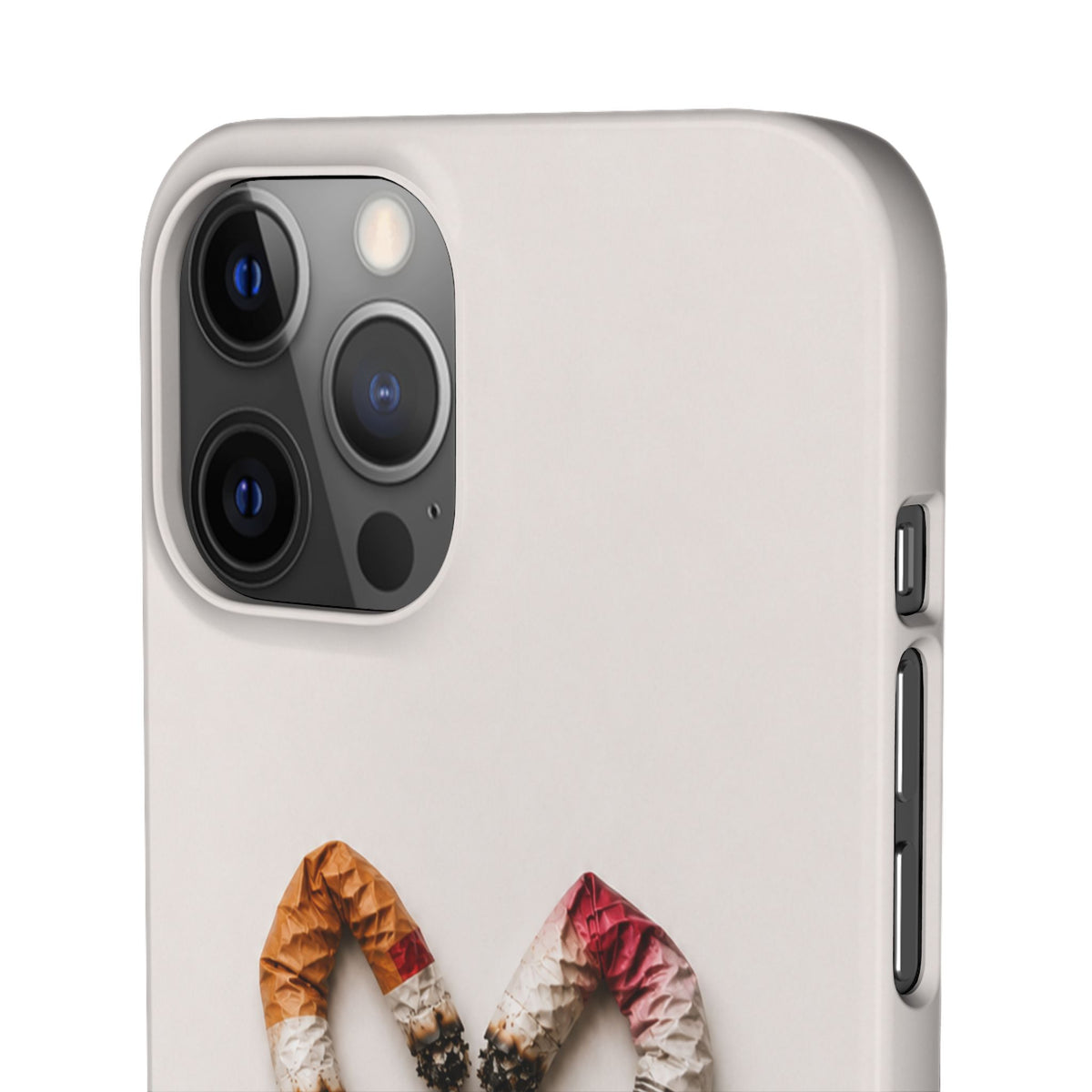 Cigarette Butts Heart Snap Case