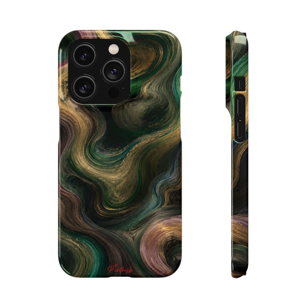 Marbled Forest Snap Phone Case