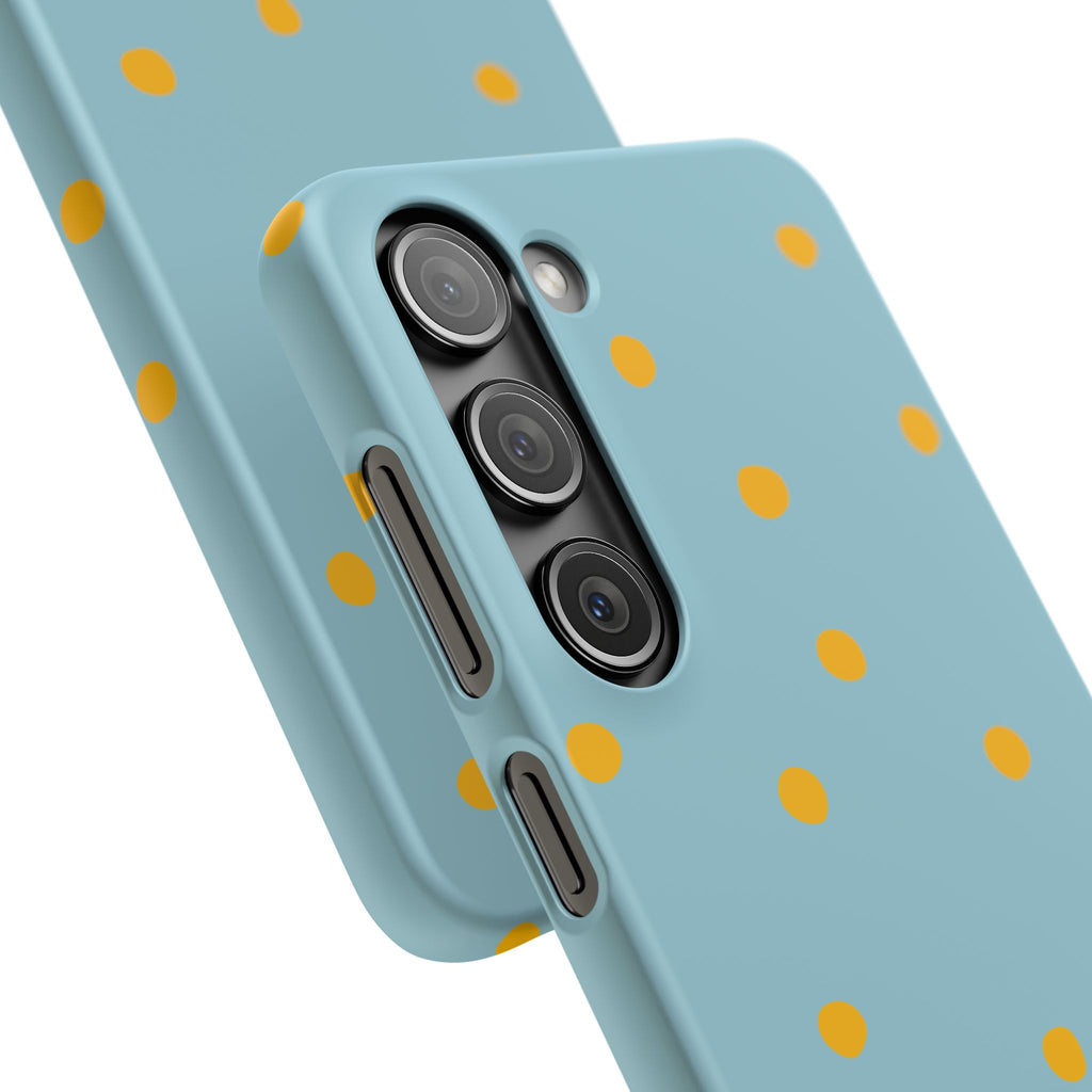 Blue & Yellow Polka Dot Snap Phone Case