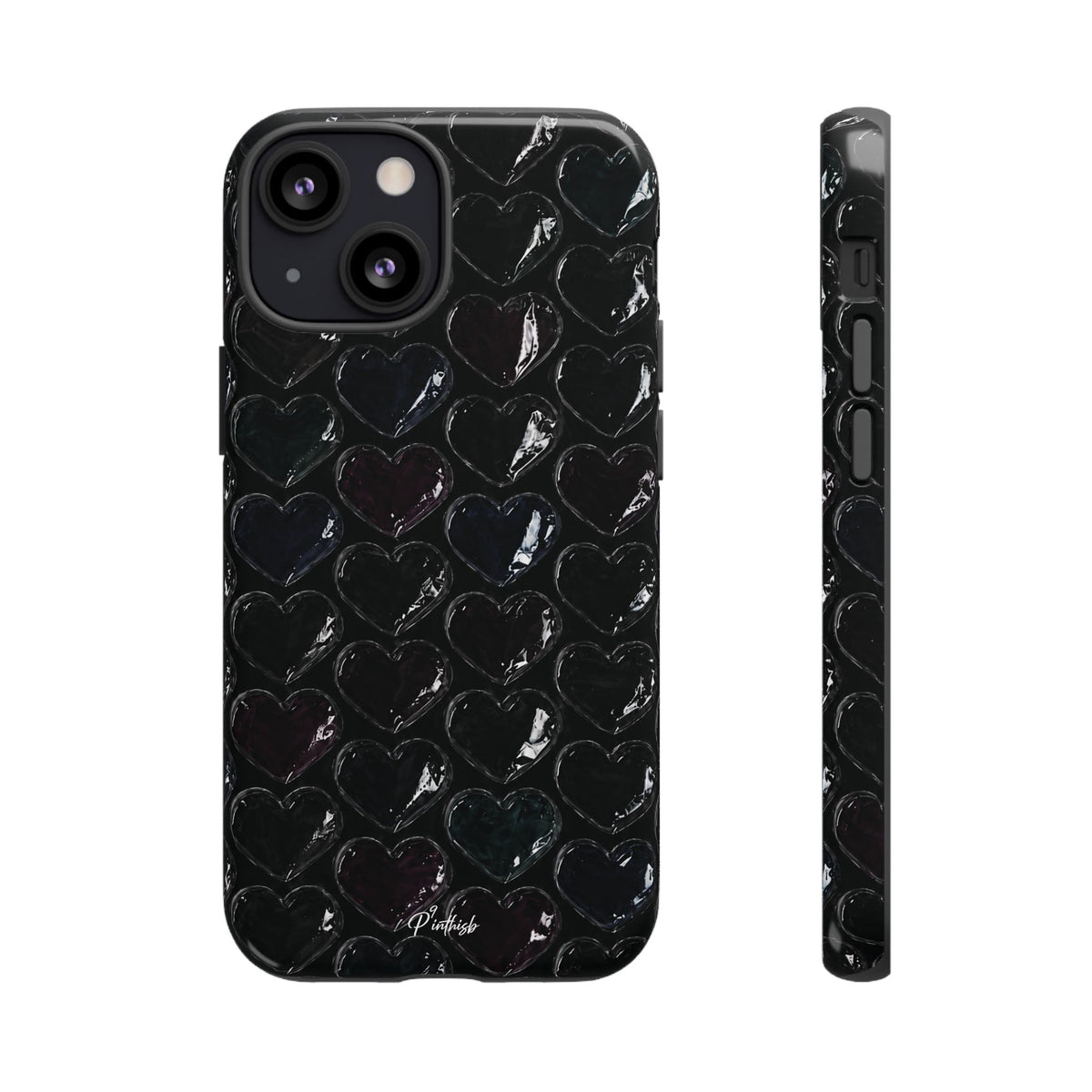 Black Pop Hearts Tough Case
