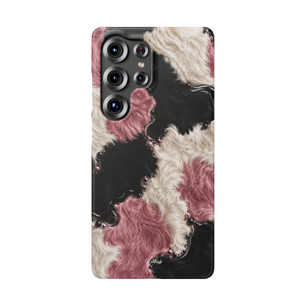 Cow Print Swirl Snap Case
