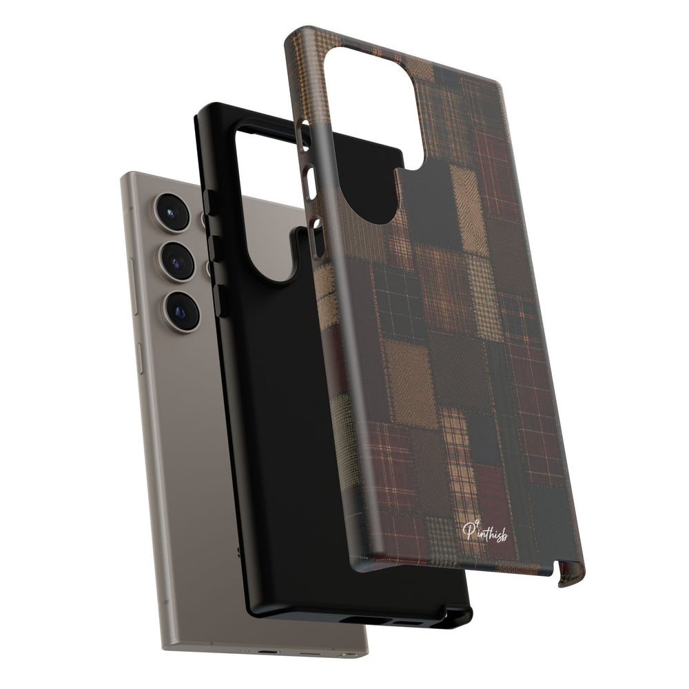 Plaid Patchwork Tough Phone Case