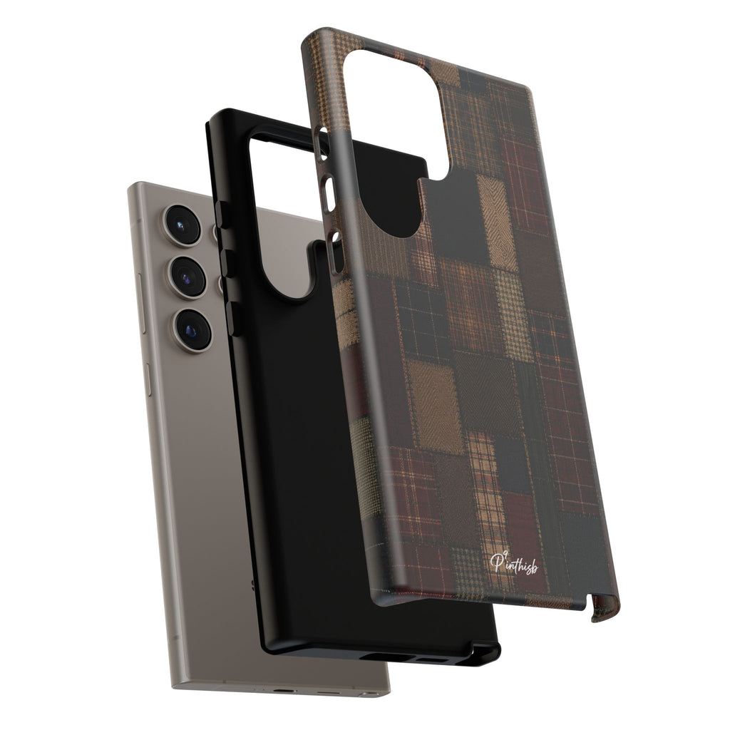 Plaid Patchwork Tough Phone Case