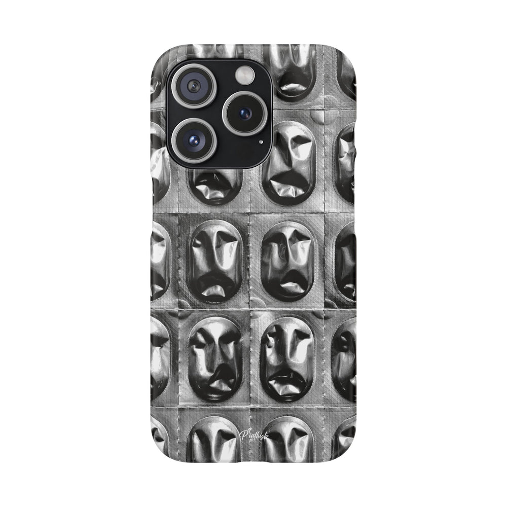 Metallic Mask Grid Snap Case