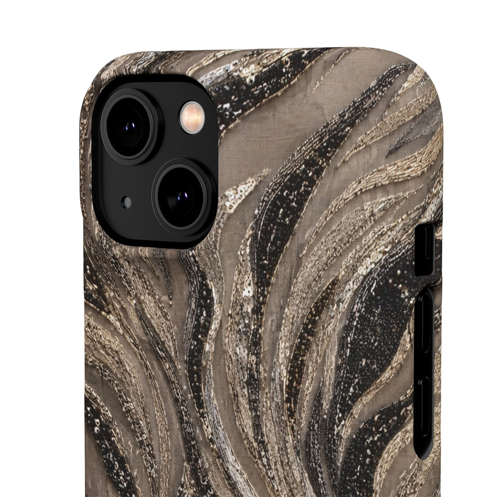 Neutral Swirl Protective Snap Case