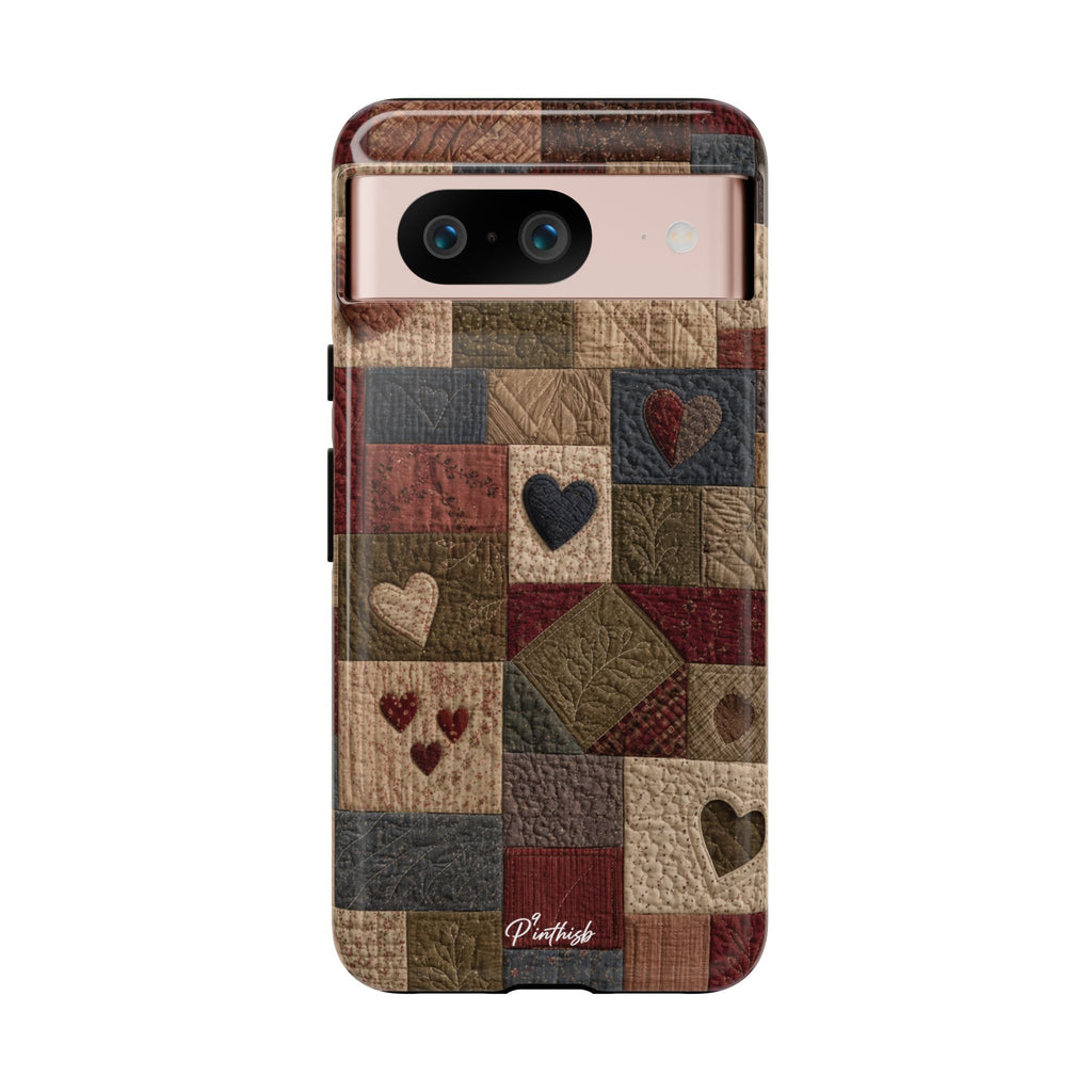 Patchwork Hearts Phone Case