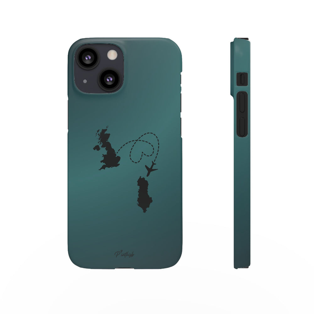 Copy of UK to Albania Pink Snap Phone Case