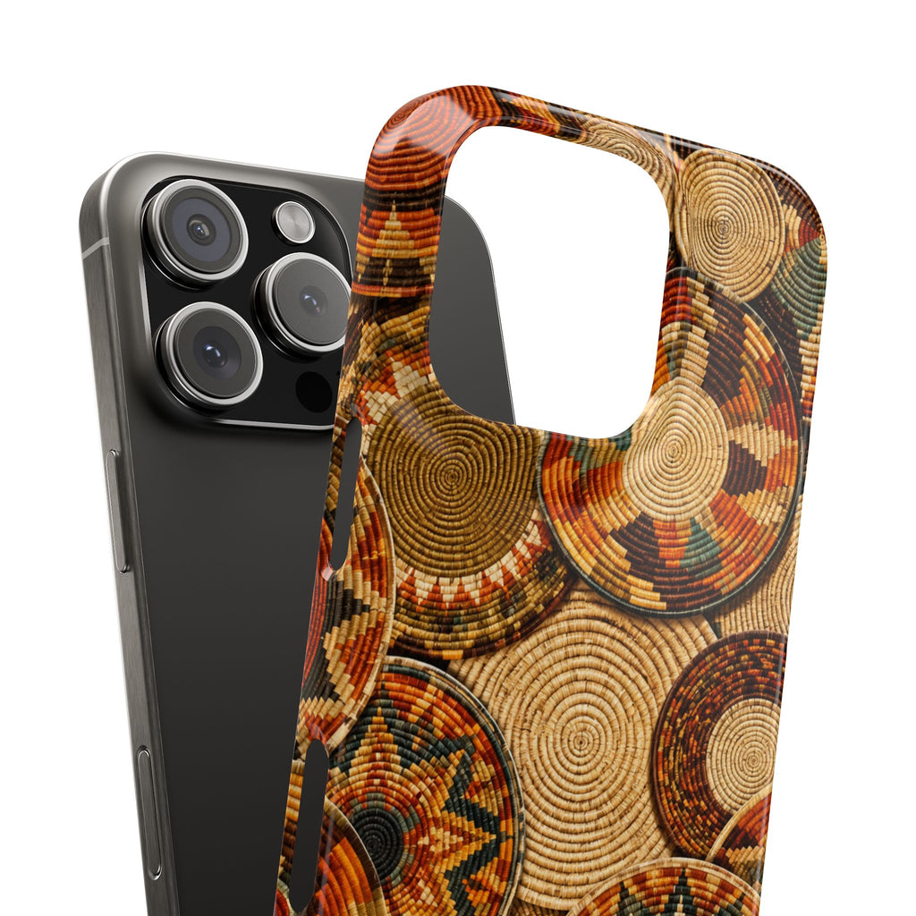 Bohemian Woven Basket Pattern Snap Case