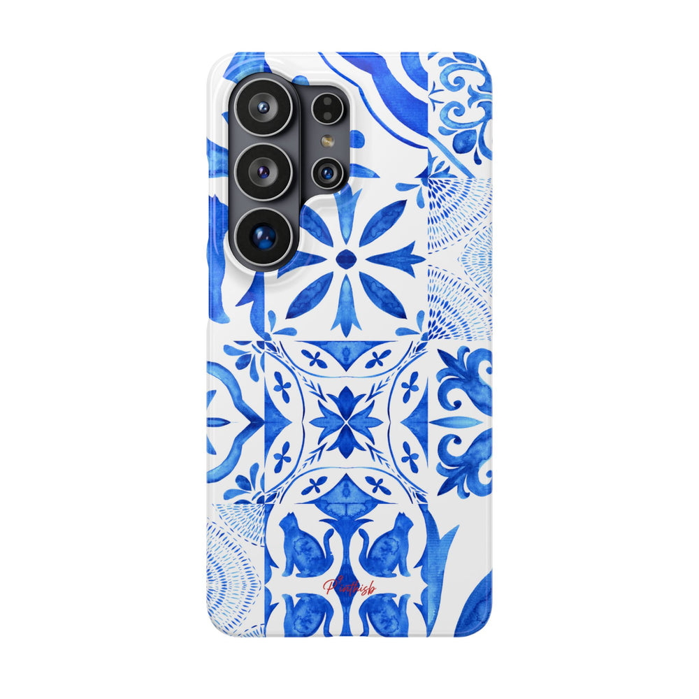 Blue Tile Pattern Snap Phone Case