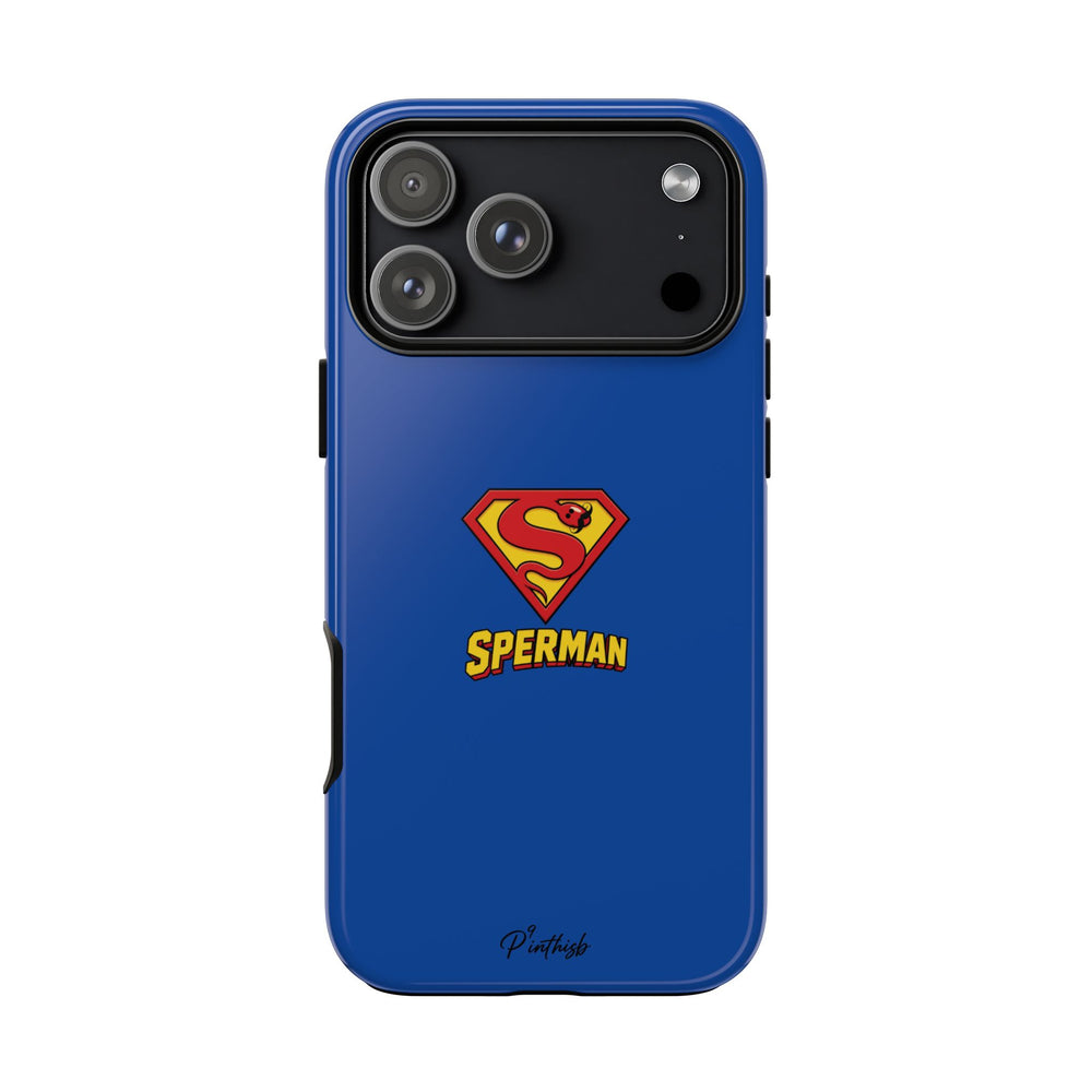 "SPERMAN" Parody Logo Tough Phone Case