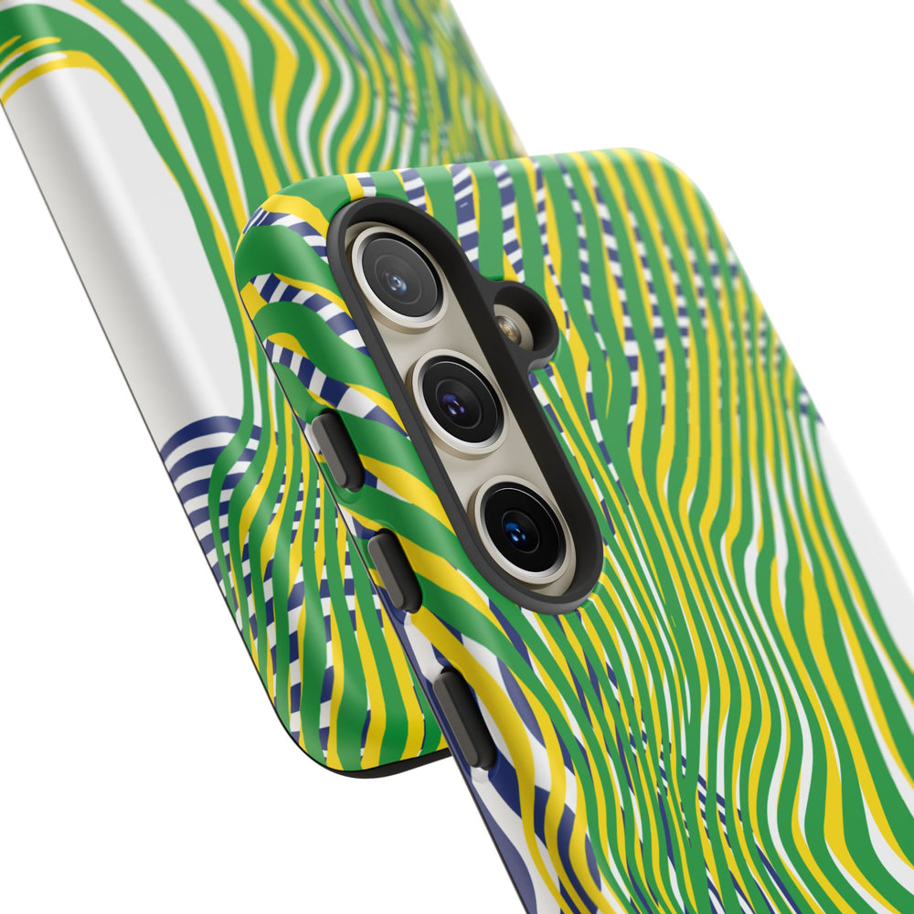 Abstract Green Wave Phone Case