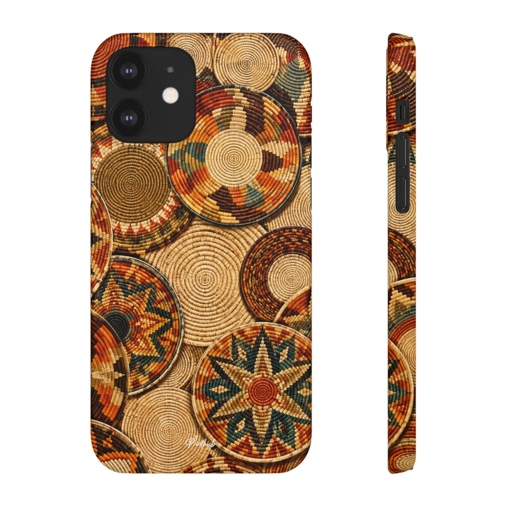 Bohemian Woven Basket Pattern Snap Case