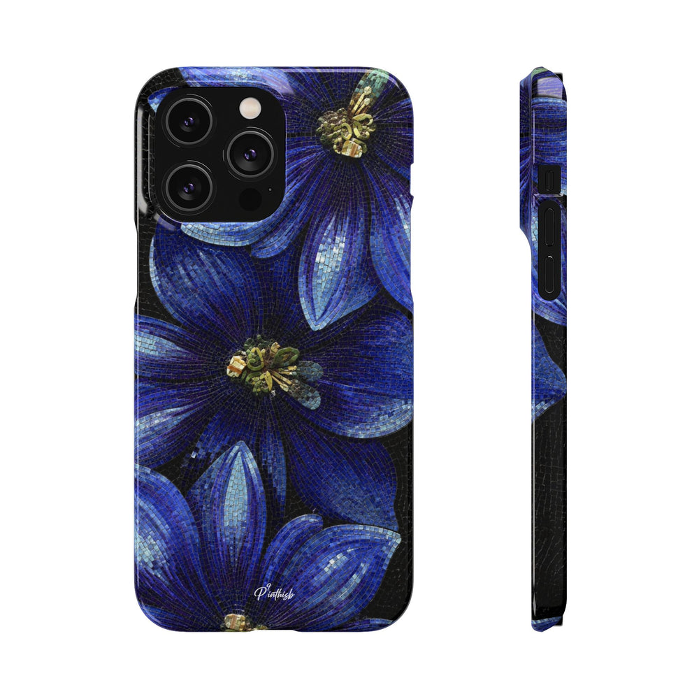 Blue Floral Snap Case