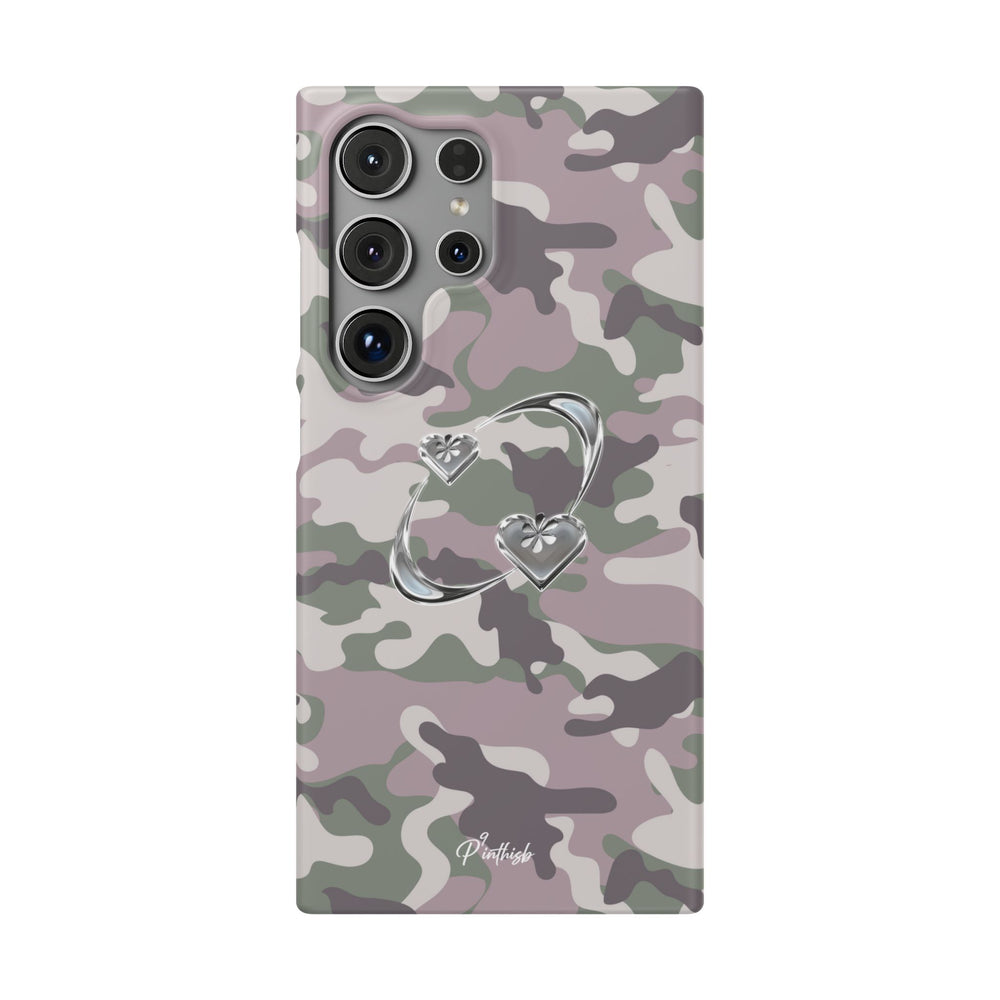 Camouflage Heart Snap Phone Case