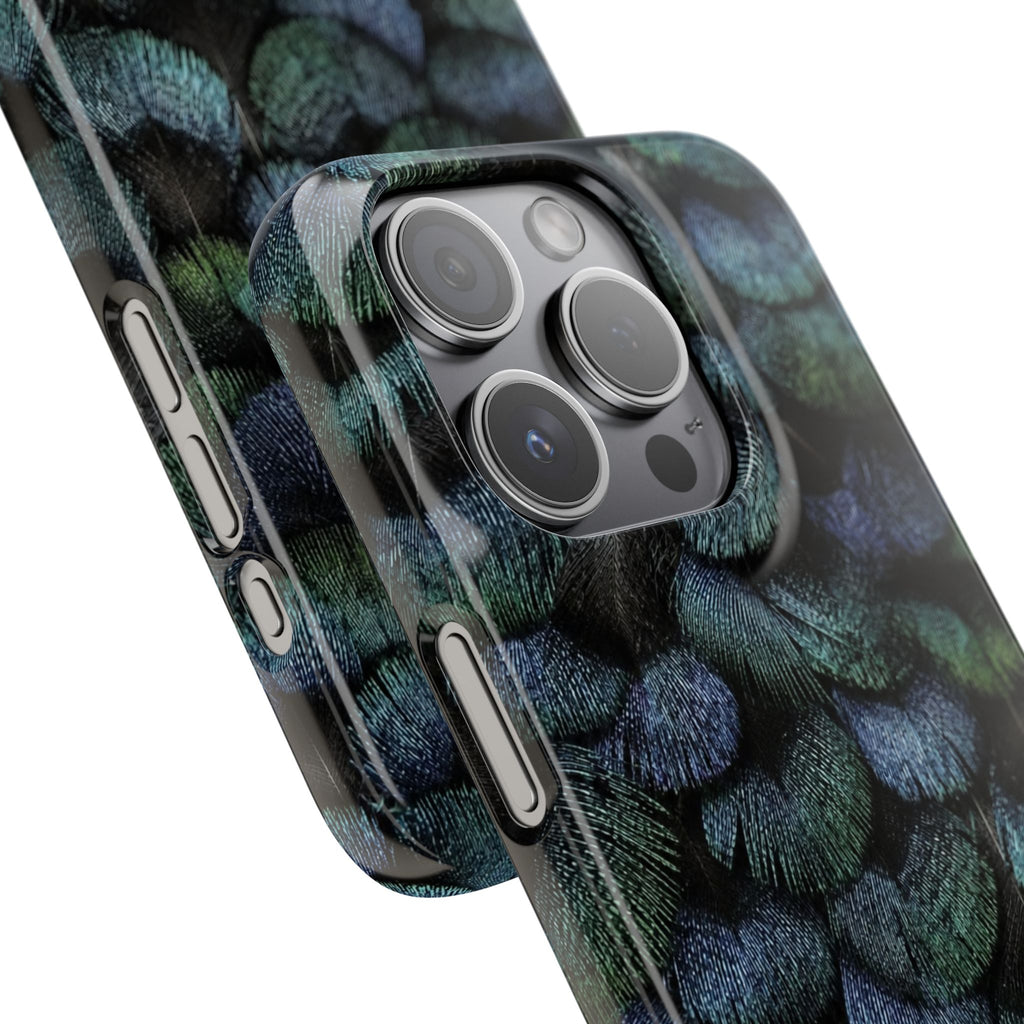 Iridescent Feather Snap Case