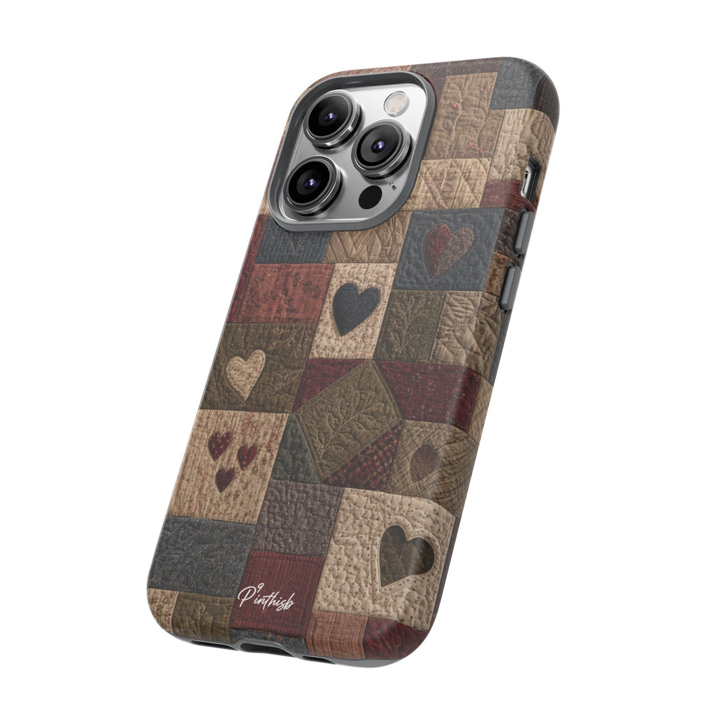 Patchwork Hearts Phone Case