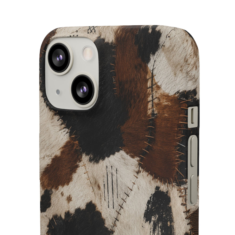 Brown & Black Animal Print Snap Case
